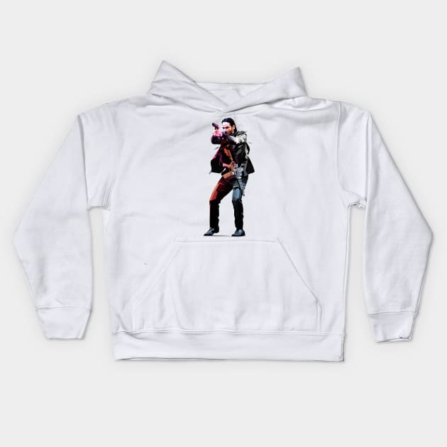 John Wick Low Poly Kids Hoodie by pxl_g